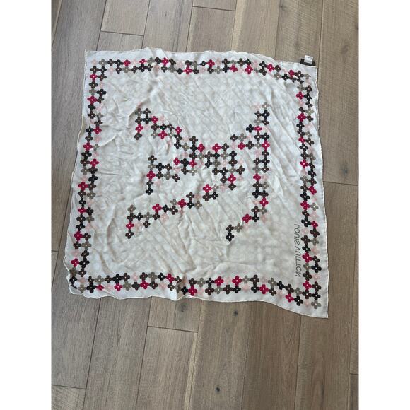 Louis Vuitton Floral Monogram Silk Scarf - Picture 1 of 4